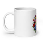 White glossy mug Focus entirely on flowers - Image 8