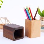 Multifunctional Solid Wood Pen Holder Creative Bamboo Wood Pen Holder - interior design