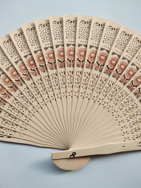 Full Flush Flower Type Fragrant Wood Fan Sunshine Flower Wood Fan - home accessories