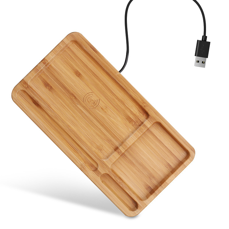 KeyArts – Premium Wooden Furniture & Home Decor Bamboo wood wireless charger - wooden decor
