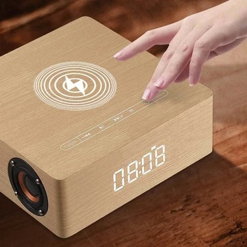 Wireless Charging Wood Surround Speaker - home furniture