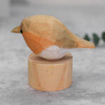 Solid Wood Bird Ornament Birthday Gift Pure Handmade Wood Carving - wooden decor