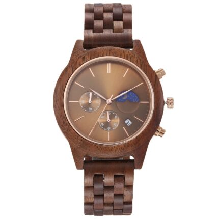 Quartz Mens Full Wood Strap Functional Wood Watch - quality furniture