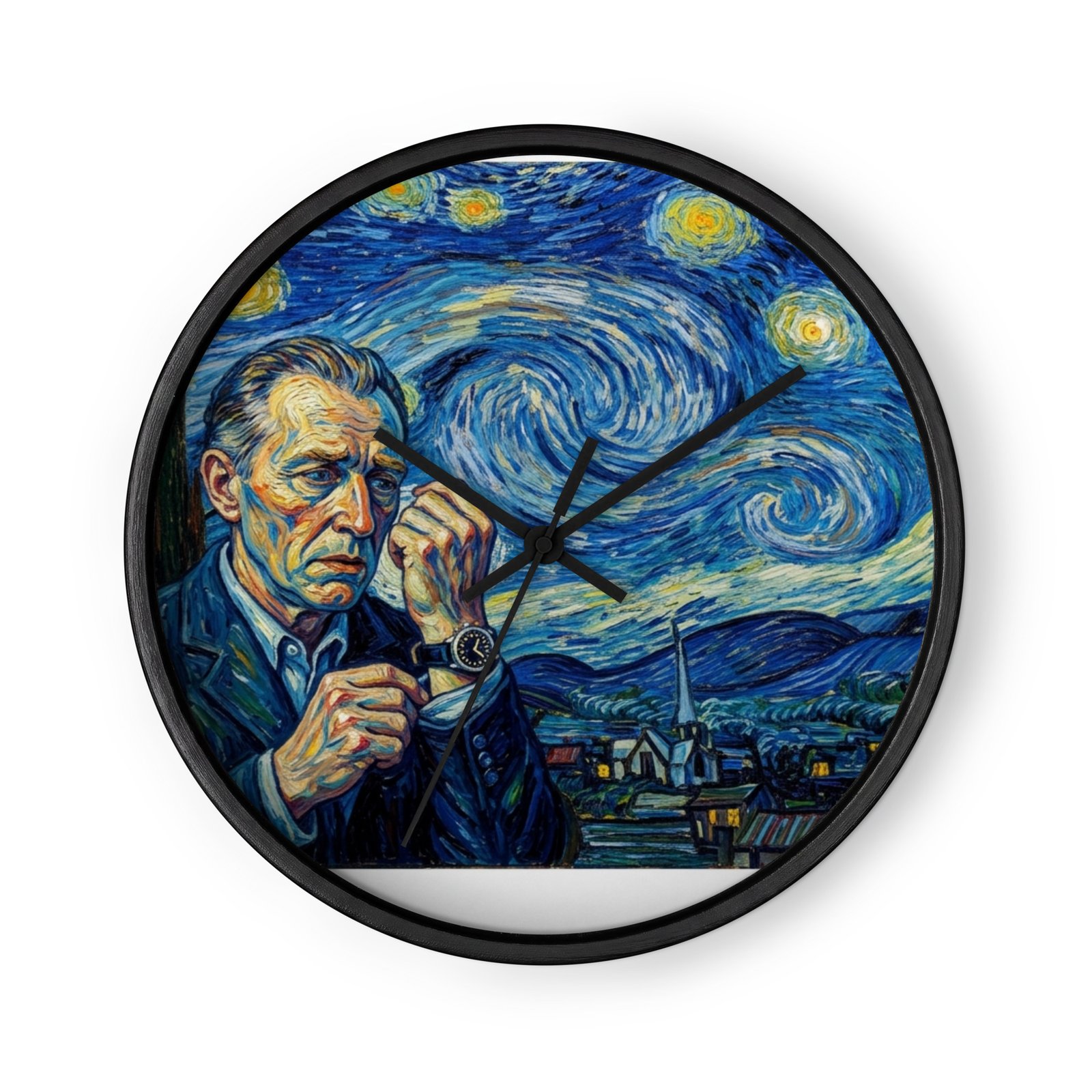 wall-clock-black-base-clock-hand-black-10-front-6a60ccf2d613d.jpg Wall clock – תמונה 1